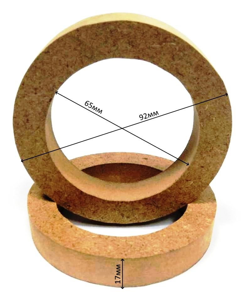 Проставочные кольца под рупоры 92/65мм, высота 17мм МДФ - купить по ...