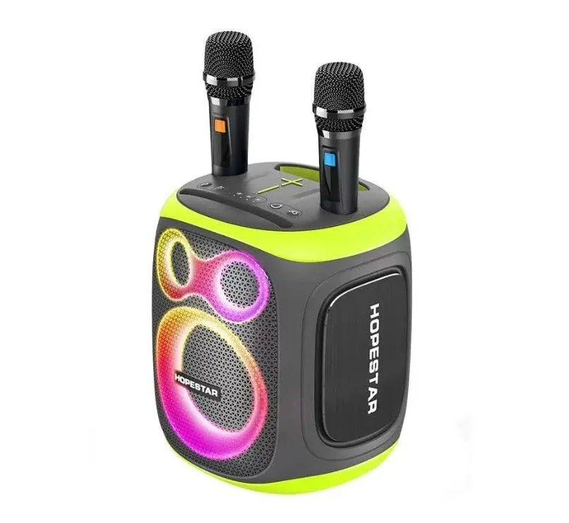 Портативная Bluetooth Колонка Hopestar Party 130, с двумя беспроводными микрофонами, мощность 120Вт/портативная #1
