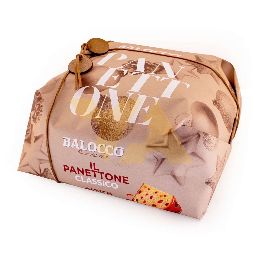 Кекс (кулич) BALOCCO Панеттоне CLASSICO с изюмом и цукатами из Милана, 1 кг, Италия  #1