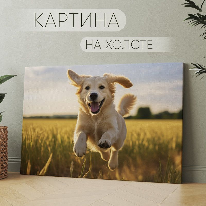 Арт Пространство Картина "милая собака Лабрадор ретривер (28)", 80 х 60 см  #1