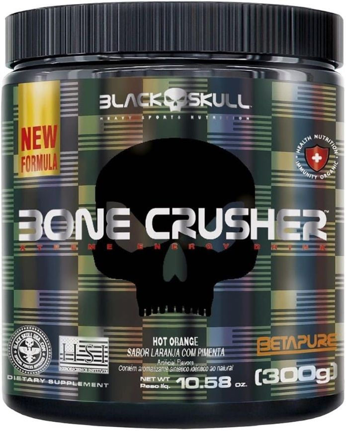 Black Skull, Bone Crusher, Предтренировочный комплекс, 300 г (Апельсин)  #1