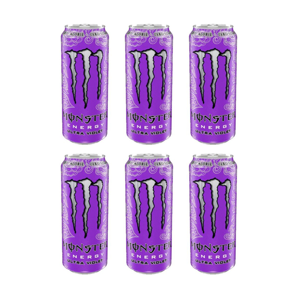 Энергетик без сахара Monster Energy Ultra Violet 6шт по 500мл из Европы  #1