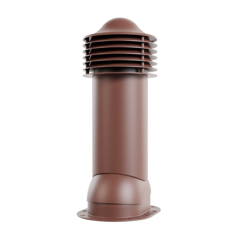 Труба вентиляционная для готовой мягкой и фальцевой кровли Viotto, d-110мм, h-550мм, утепленная, коричневый #1
