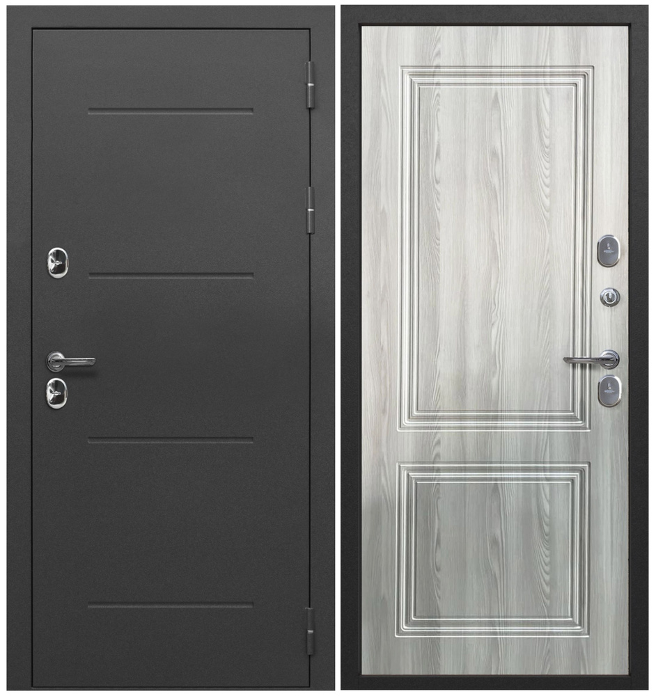 Входная дверь Ferroni 11 см ISOTERMA Серебро Ривьера Айс (960мм) правая  #1