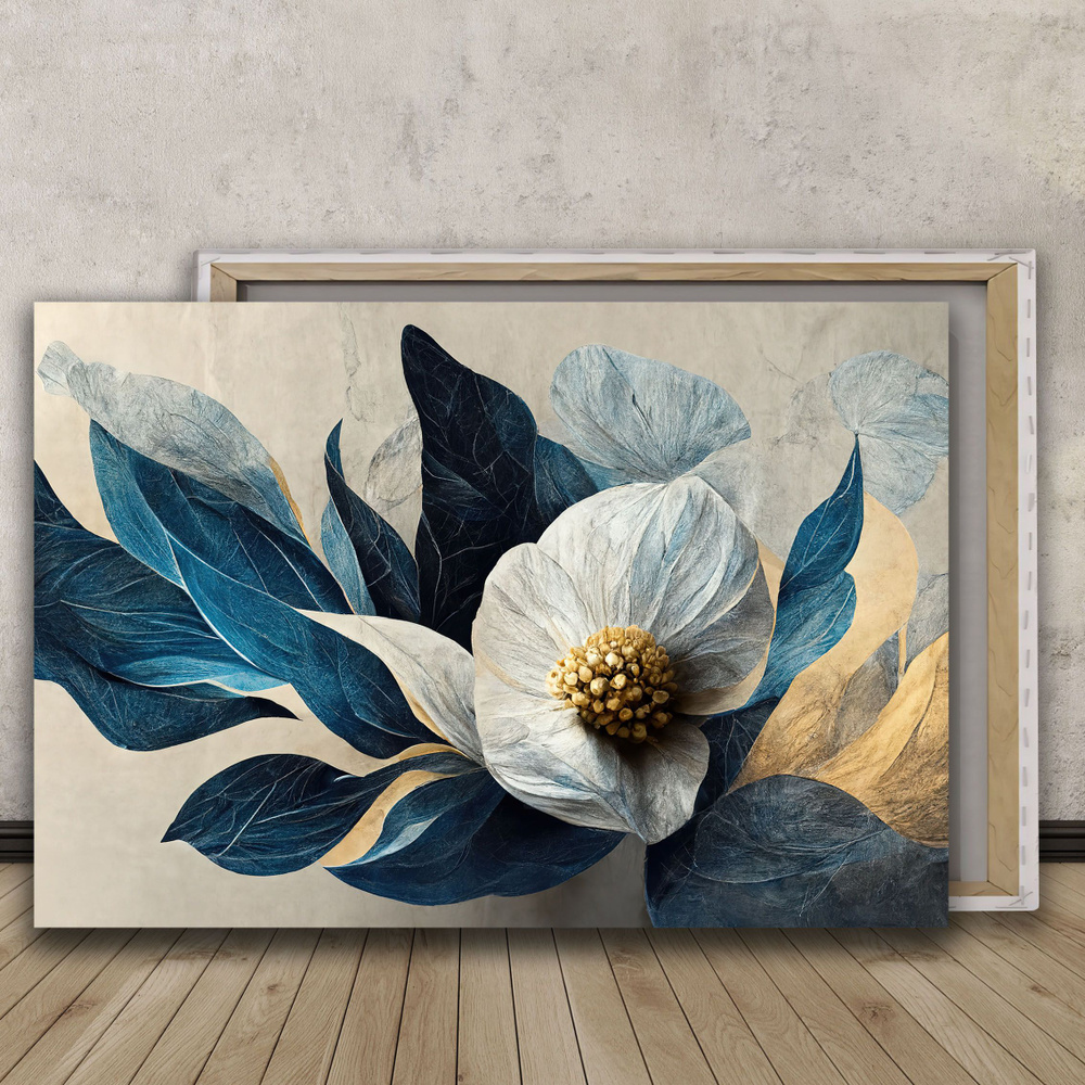 BRUSHBLOOM Картина "Живописные абстрактные цветы (18)", 70 х 50 см  #1