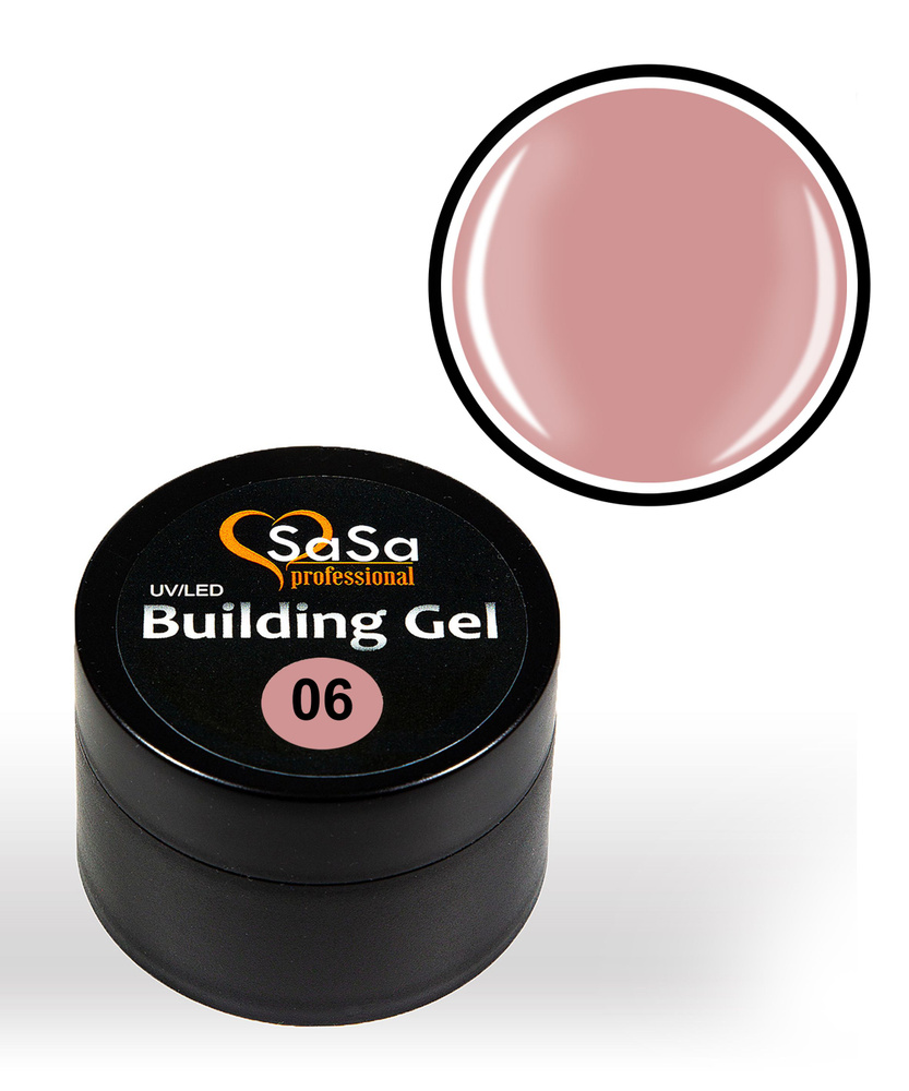 SaSa Гель для моделирования Building gel 50 гр. Цвет 06 (чайная роза)  #1