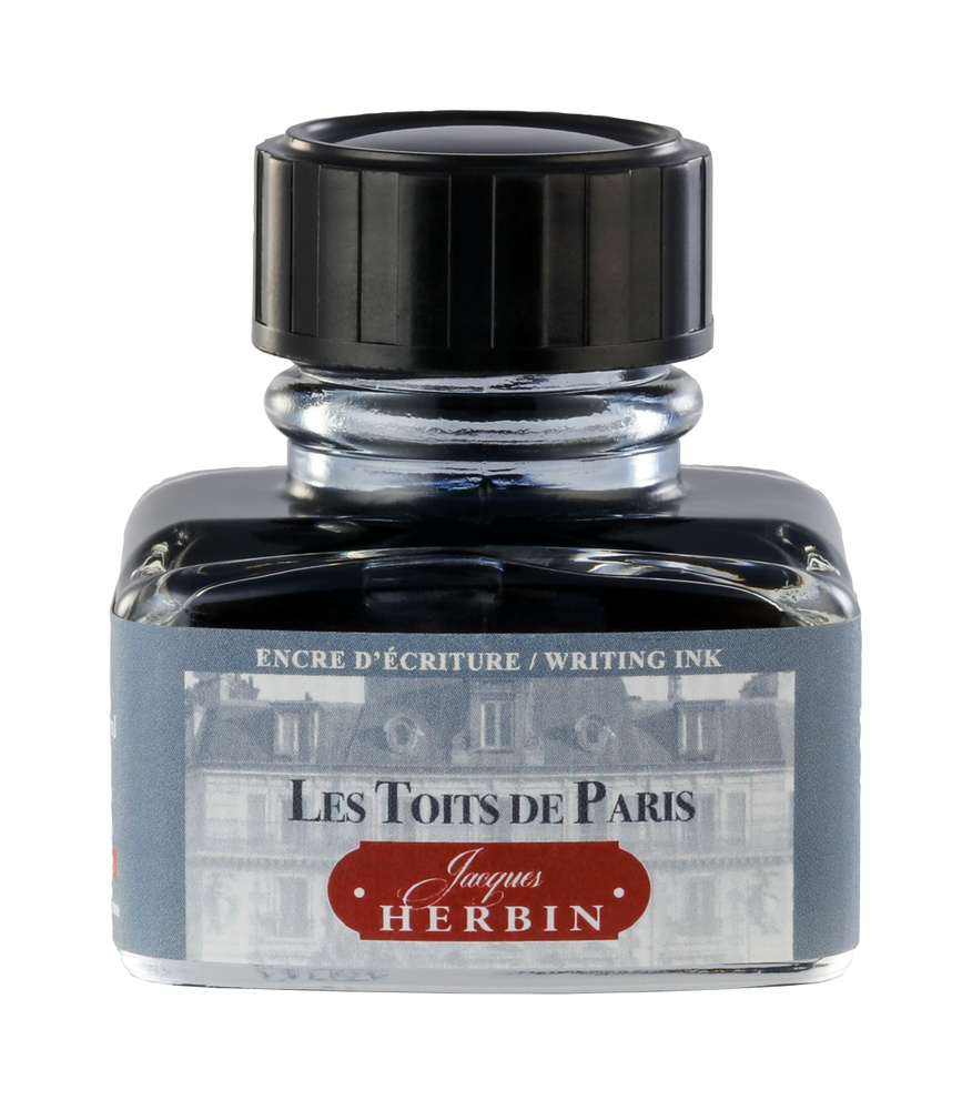 Чернила в банке Herbin, 30 мл, Цвета Парижа Les Toits De Paris Серый #1