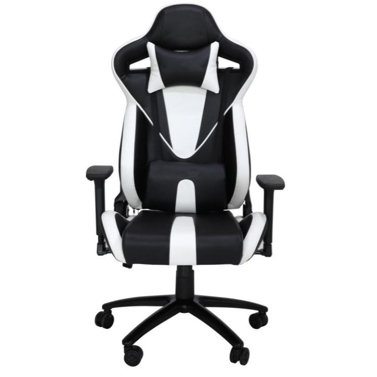 CyberZone Игровое компьютерное кресло, белое с черным 15 #1