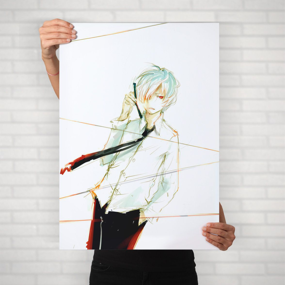 Плакат на стену для интерьера Дневник будущего (Mirai Nikki - Ару Акисе 6) - Постер по аниме формата #1