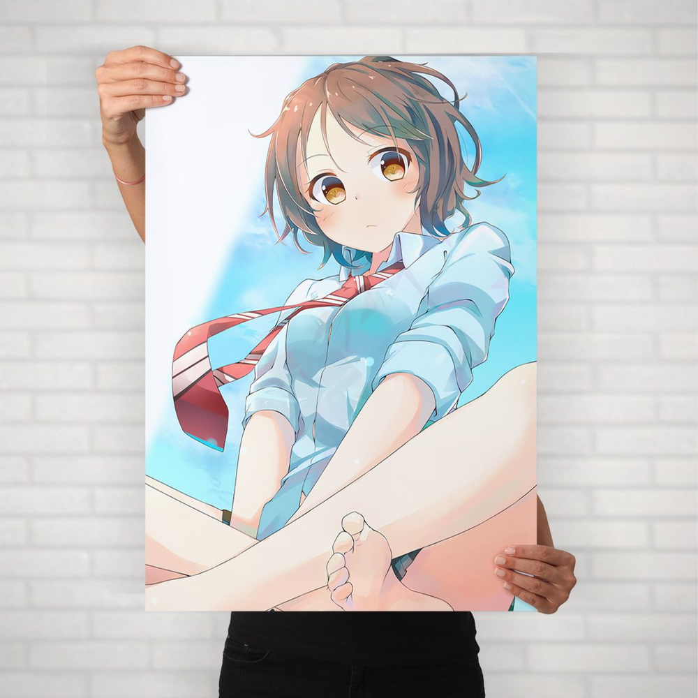 Плакат на стену для интерьера Твоя апрельская ложь (April Lie - Цубаки Савабэ 1) - Постер по аниме формата #1