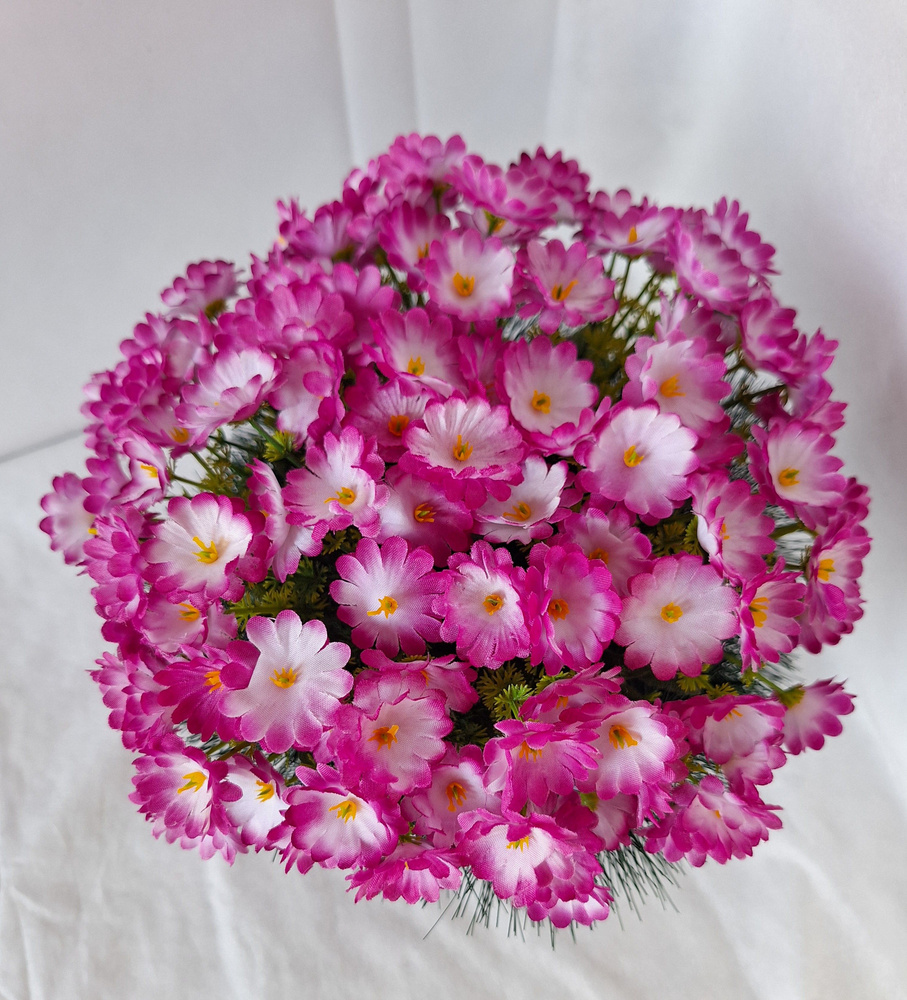 Ритуальная композиция большая Полянка корзина траурная из искусственных цветов мелкоцветы  #1