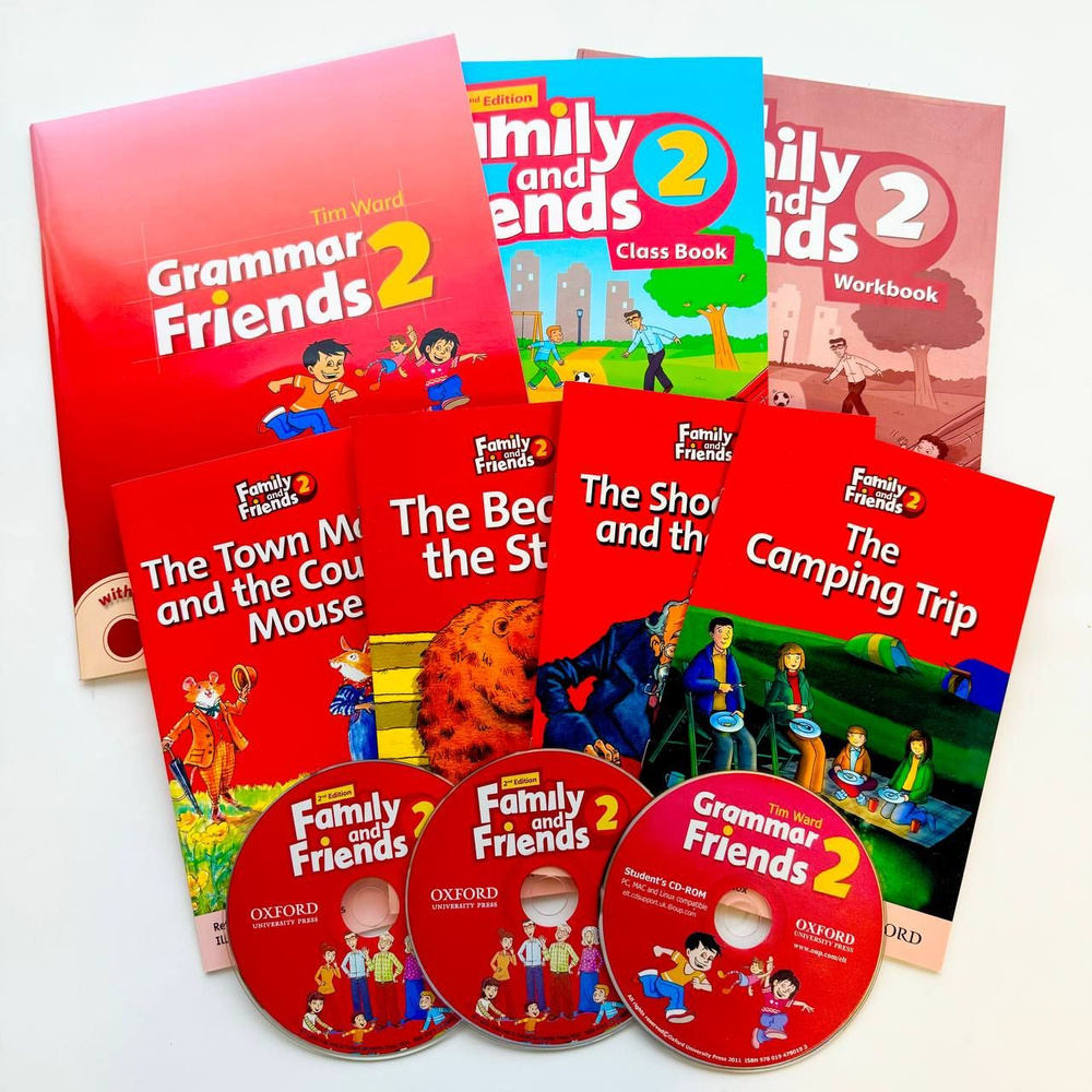 Family and Friends 2 (2nd edition) Class Book + Workbook + Grammar friends 2 + Readers + CD | Симмонс #1