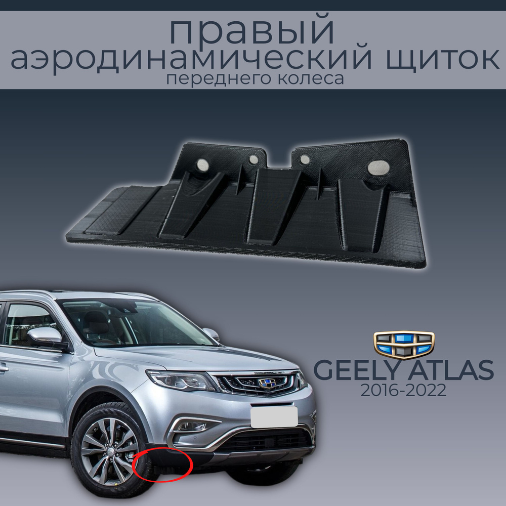 Брызговик,правый усиленный аэродинамический щиток для Geely Atlas ...