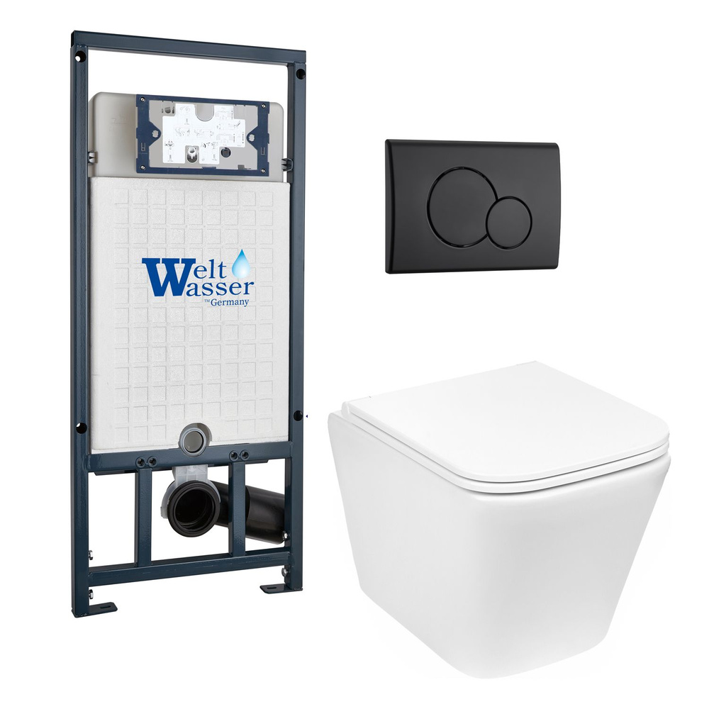 Комплект Weltwasser: Инсталляция Mar 507 + Унитаз Gelbach 004 GL-WT + Кнопка Mar 507 RD MT-BL  #1