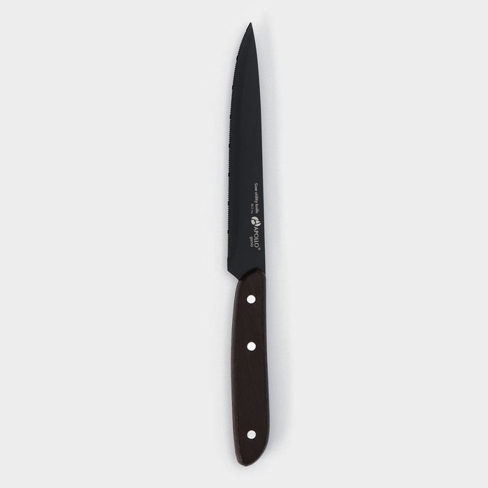 Нож кухонный для нарезки Genio BlackStar, лезвие 12 см #1