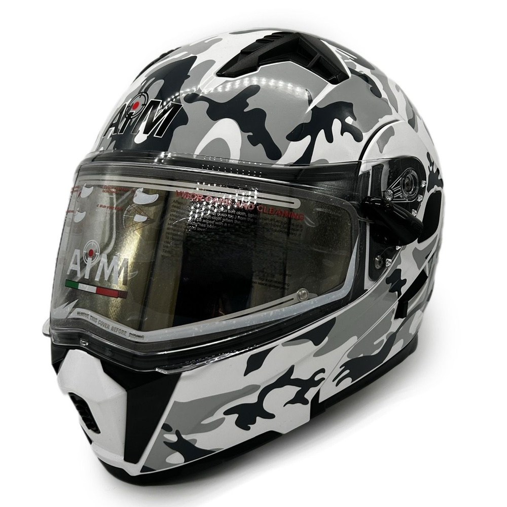Шлем для снегохода AIM JK906 CAMOUFLAGE GLOSSY (ЭП) #1