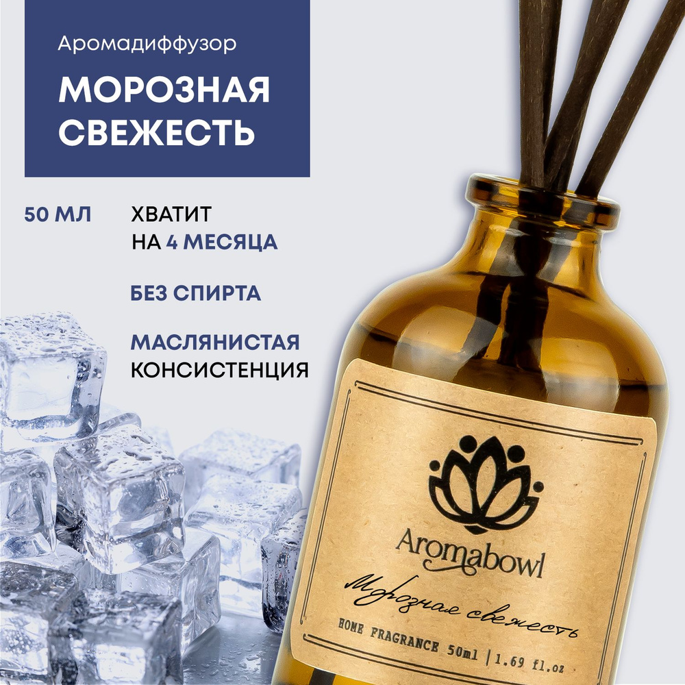 Ароматизатор для дома диффузор с палочками Aroma bowl Морозная свежесть 50 мл  #1