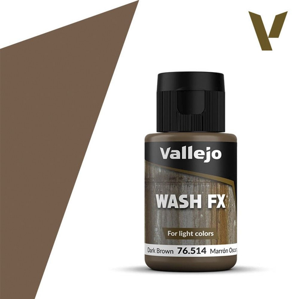 Тонирующая жидкость Vallejo, серия "Model Wash", цвет 76.514 Dark Brown #1