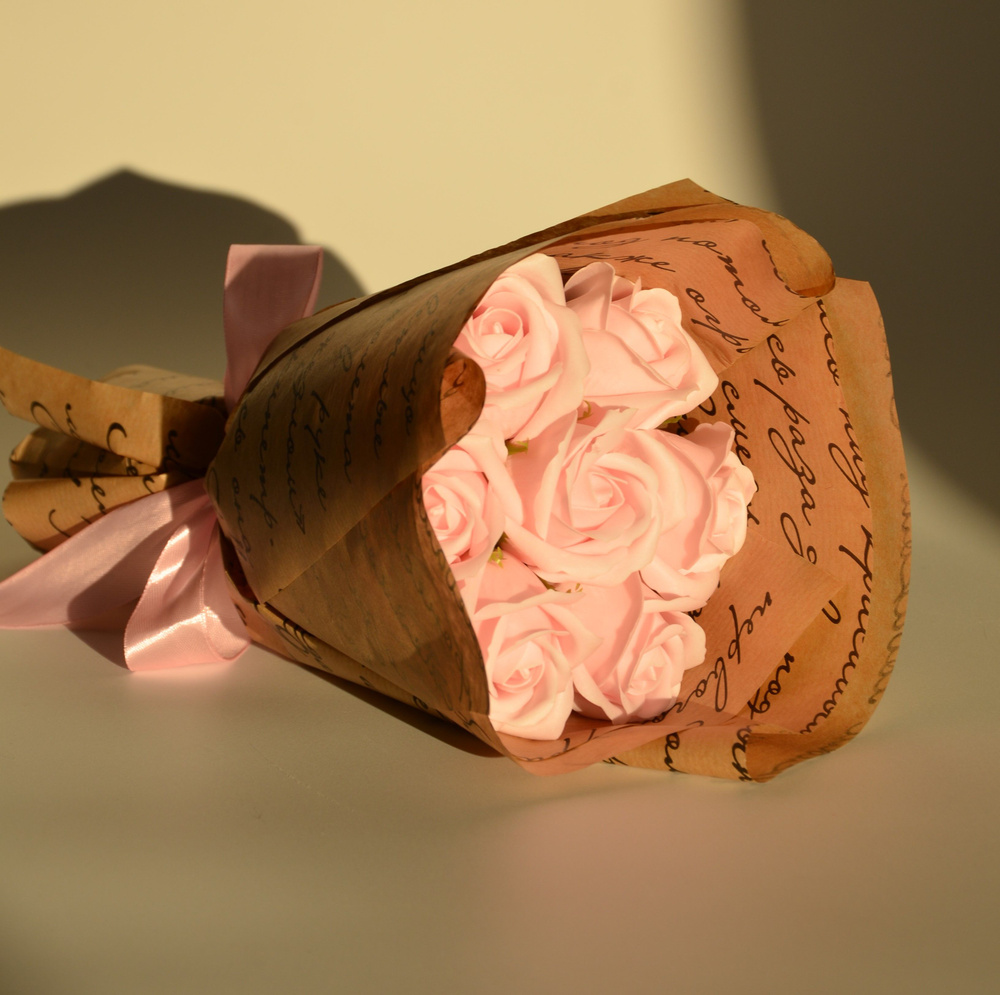 букет из мыльных роз (цветы из мыла, подарок на день рождения, маме, подруге, девушке, женщине)  #1