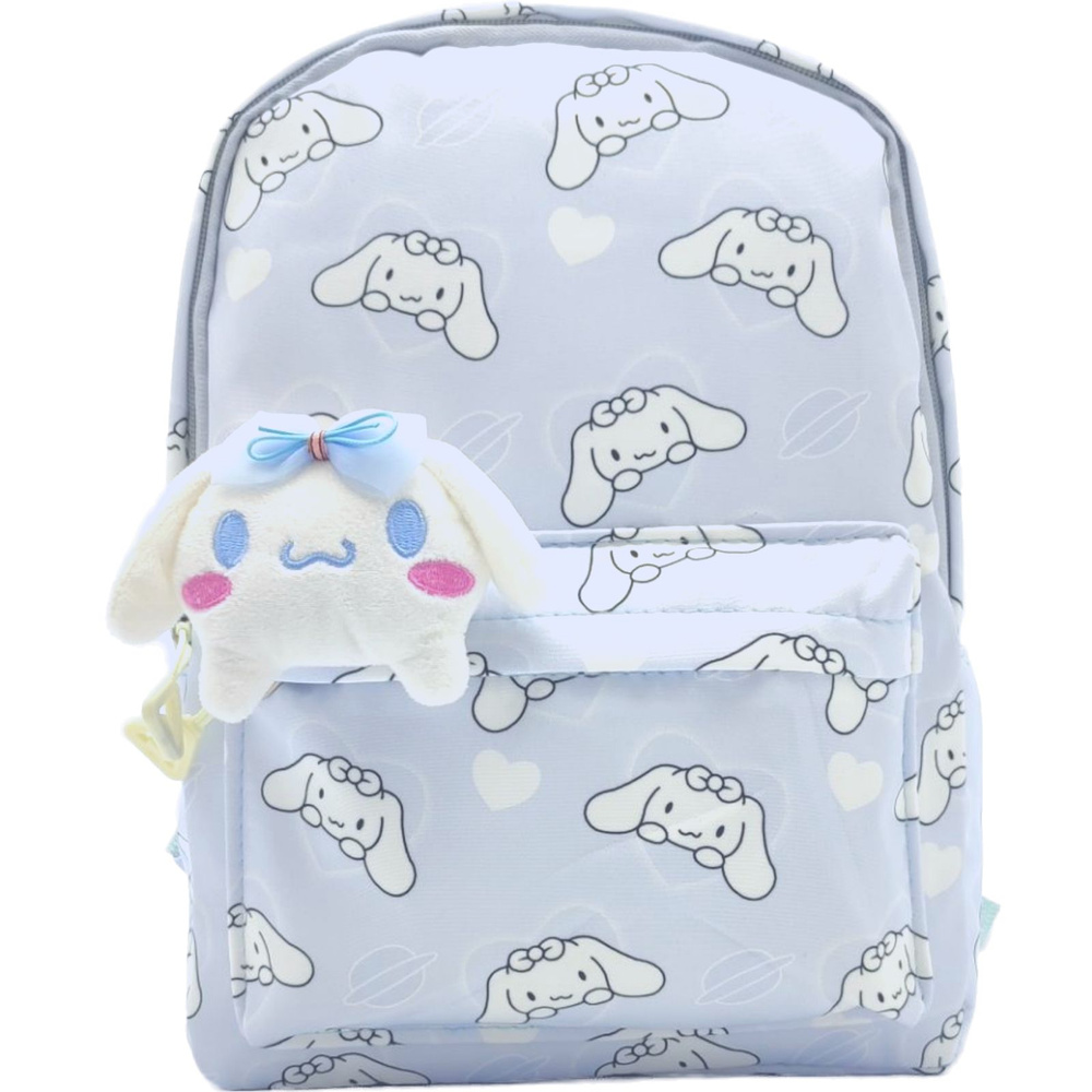 Рюкзак детский Синнамаролл с с заколкой-игрушкой, цвет - голубой, размер 31 х 25 см, вмещает А4 / Дошкольный #1