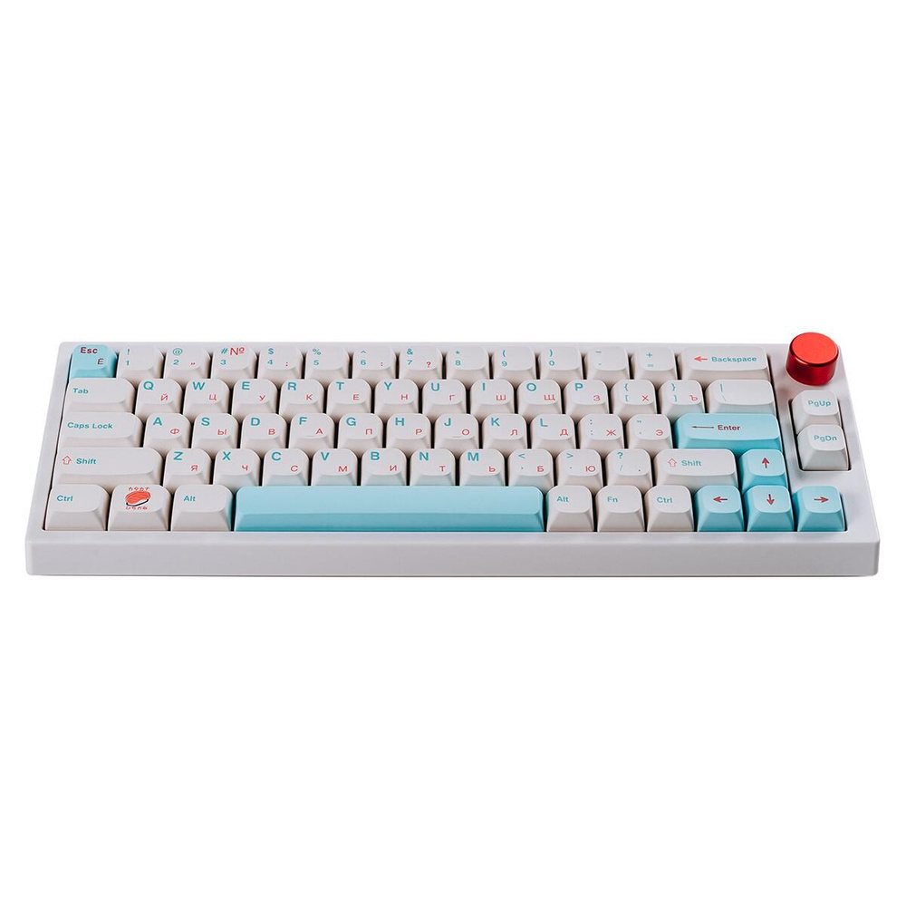 Клавиатура Epomaker TH66Pro-WHT-SUS-Budg TH66 Pro Keyboard Budgerigar White Sushi #1