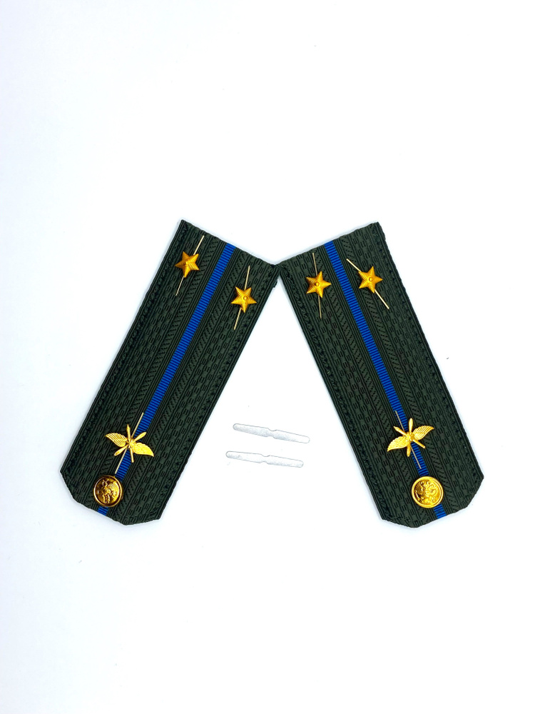 Погоны ВКС и ВВС РФ (пластиковые, зеленые ) - лейтенант #1