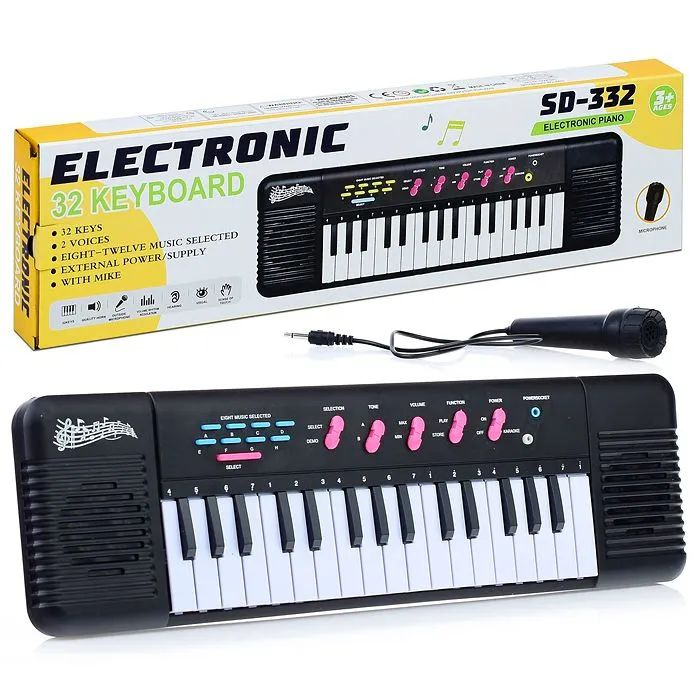 Музыкальная игрушка Синтезатор/Электронное пианино SD-332 в коробке  #1