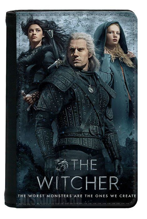 Обложка на паспорт "The Witcher" Geralt, Ciri и Yennefer #1