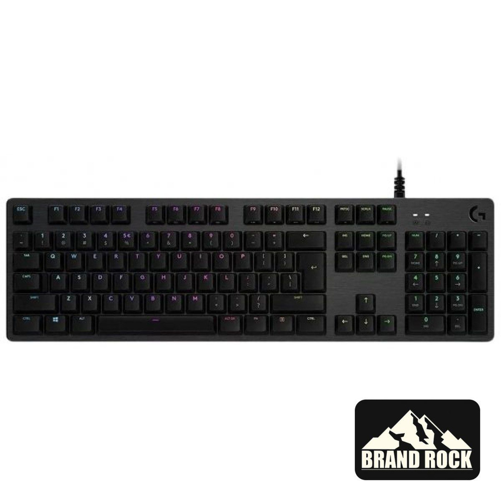 Logitech G Игровая клавиатура проводная G512 Carbon, GX Brown, черный  #1