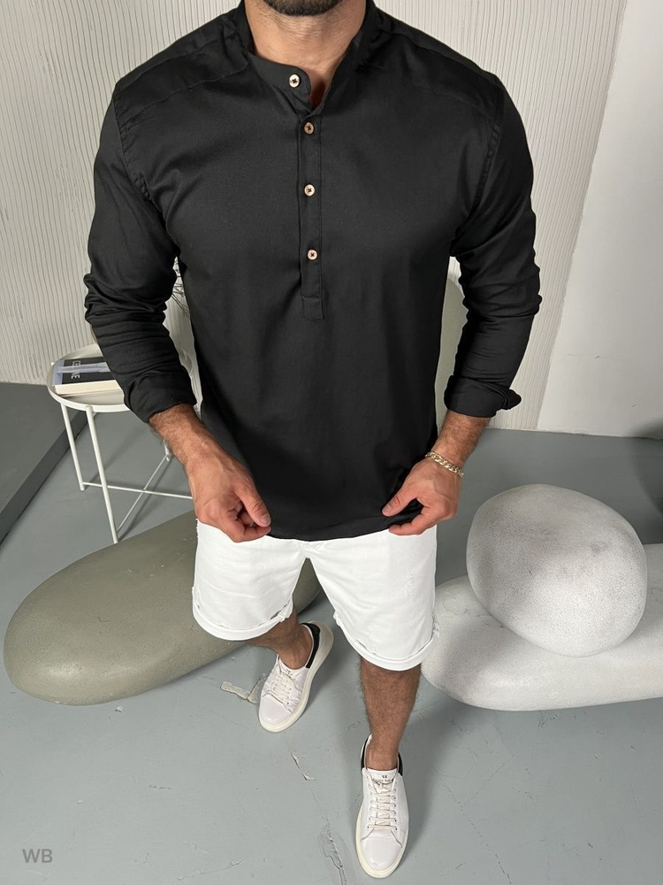 Рубашка AVZ Fashion Хлопок с длинным рукавом #1
