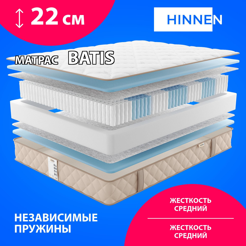 Матрас с независимыми пружинами Hinnen Batis 120x200 #1