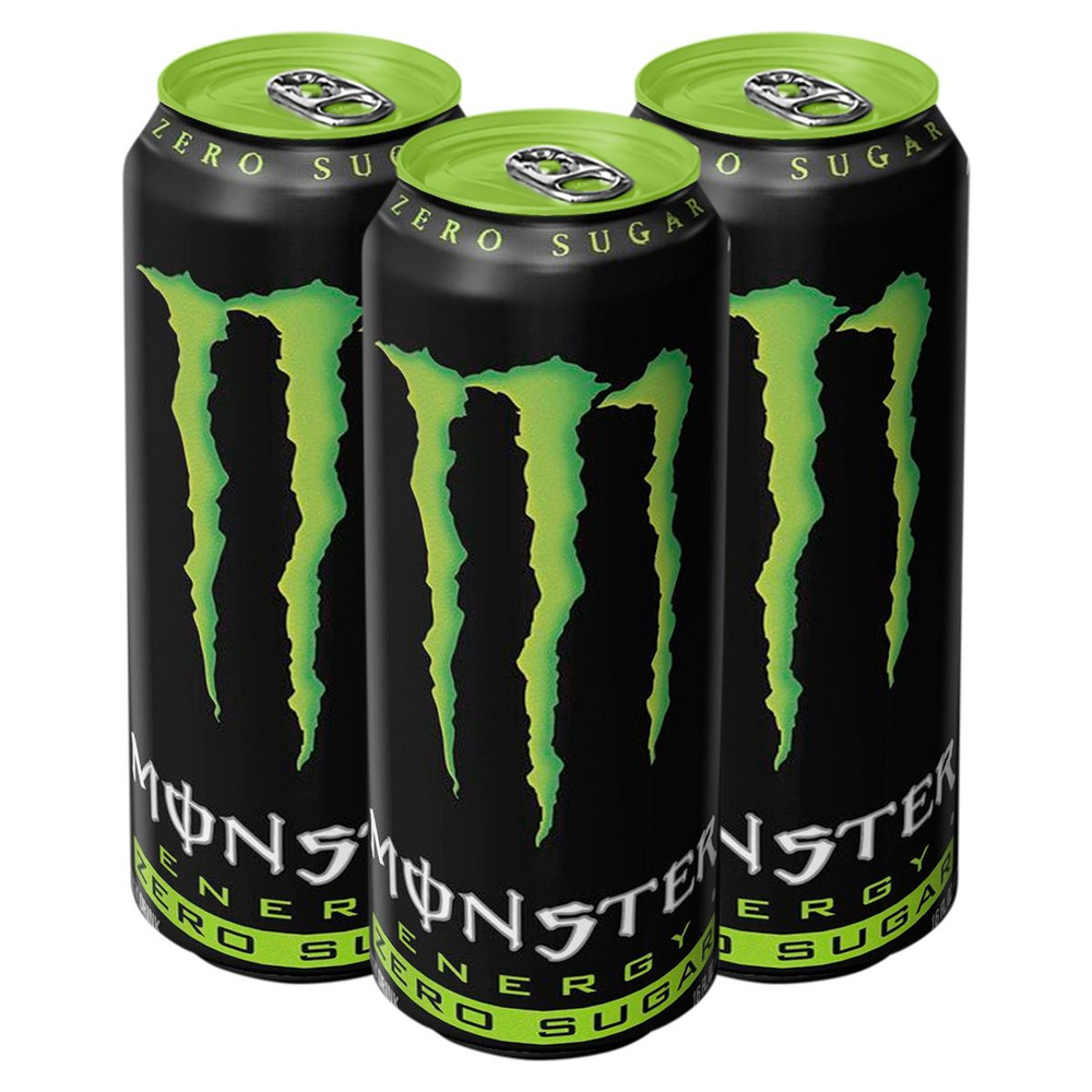 Энергетический напиток Monster Energy Zero Sugar (Польша), 500 мл (3 шт) -  купить с доставкой по выгодным ценам в интернет-магазине OZON (1465018772)