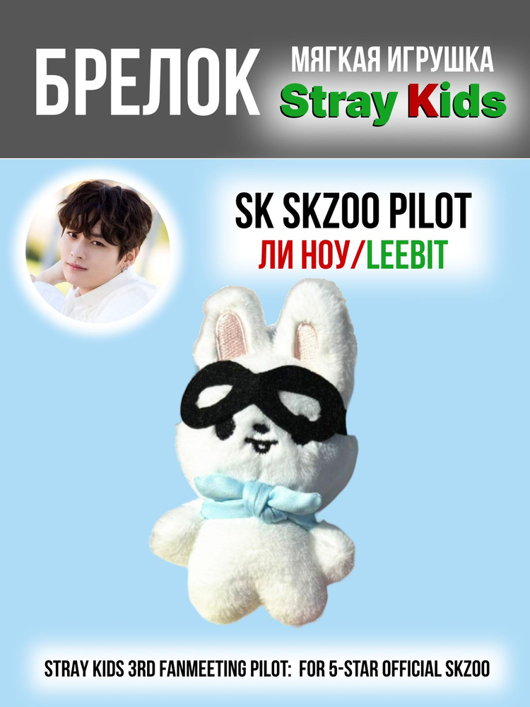Брелок на рюкзак k-pop Stray Kids Pilot Стрей Кидс Пилот ЛИ НОУ заяц  #1