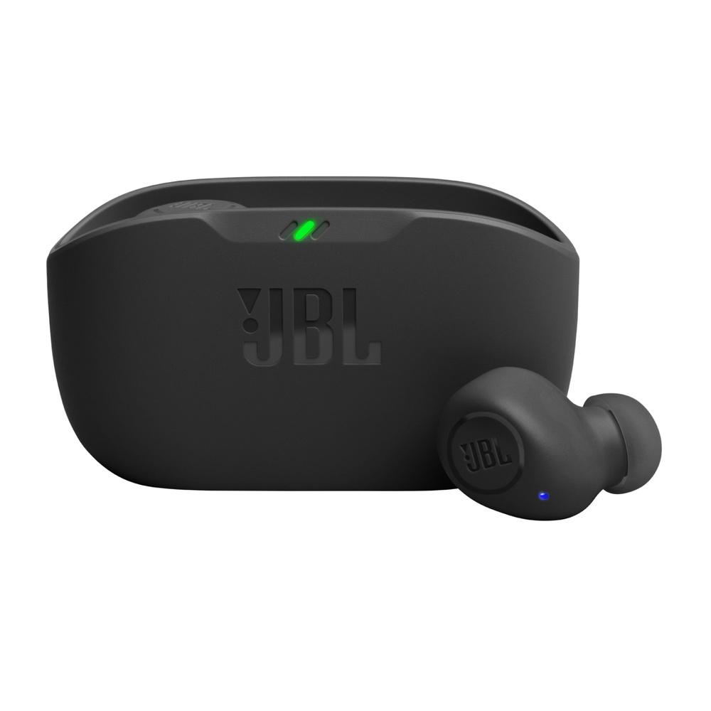JBL Наушники беспроводные с микрофоном JBL Wave Buds, Bluetooth, USB Type-C, черный  #1