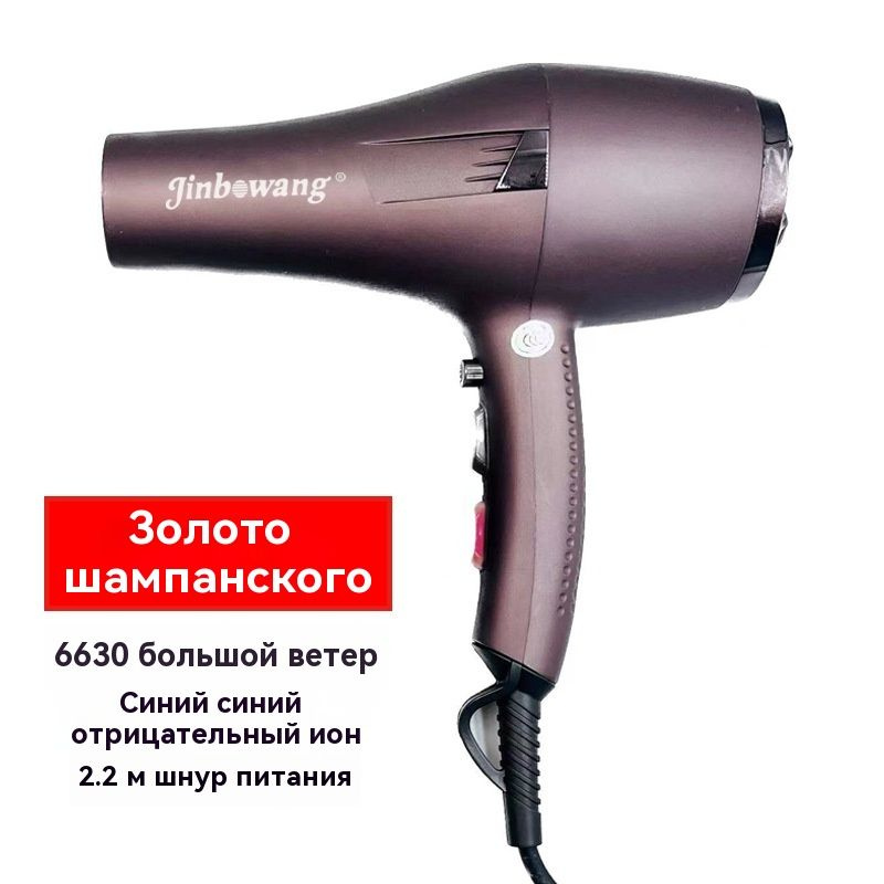 Фен для волос jinbowang 2500 Вт, кол-во насадок 1, фиолетовый #1