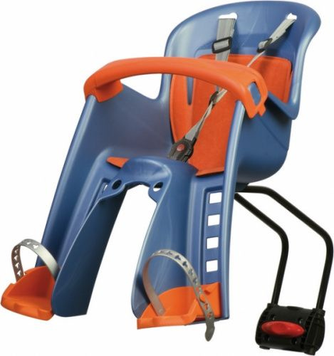 Сиденье детское Polisport Bilby Junior спереди на раму, под седлом, голубой/оранжевый, 8632800001  #1