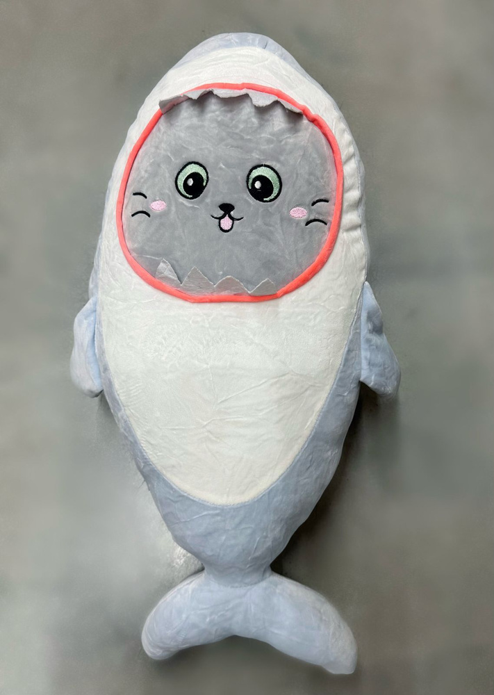 Кот акула мягкая игрушка 80см #1