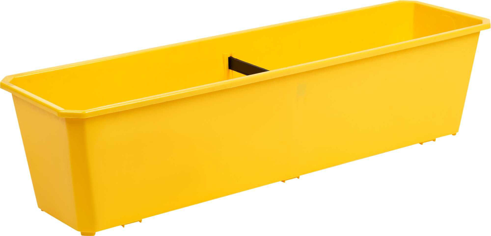 Ящик балконный Ingreen 60x17x15 см пластик цвет жёлтый #1