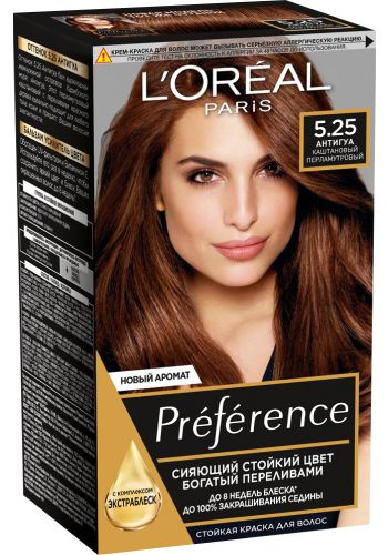 L'Oreal Paris Краска для волос Preference, 5.25 Антигуа, каштановый перламутровый, Лореаль Преферанс #1