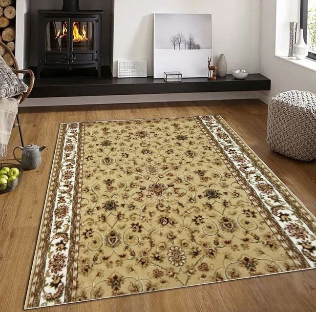 Ekocarpet Ковровая дорожка BEIGE AQUARELLE бежевая винтажная дорожка c восточным узором на пол в холл, #1