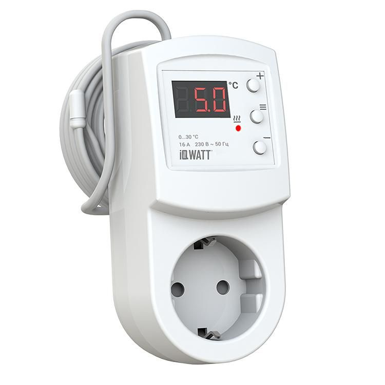 IQWATT Терморегулятор/термостат Для водопровода, Для систем антиобледенения, белый  #1