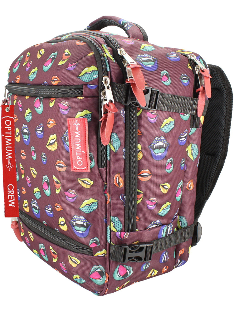 Рюкзак сумка чемодан для Визз Эйр ручная кладь 40 30 20 24 литра Optimum Wizz Air RL, губы 2021  #1
