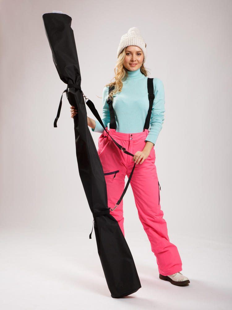 Чехол для беговых лыж Case For Scooter на 1-2 пары, лыжный чехол, лыжная сумка, черный, 155 см  #1