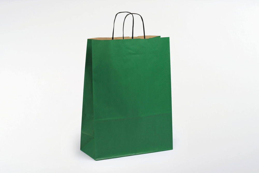 Пакет Toptwist темно-зеленый, крученые ручки, 320х420х140 арт.65/1  #1