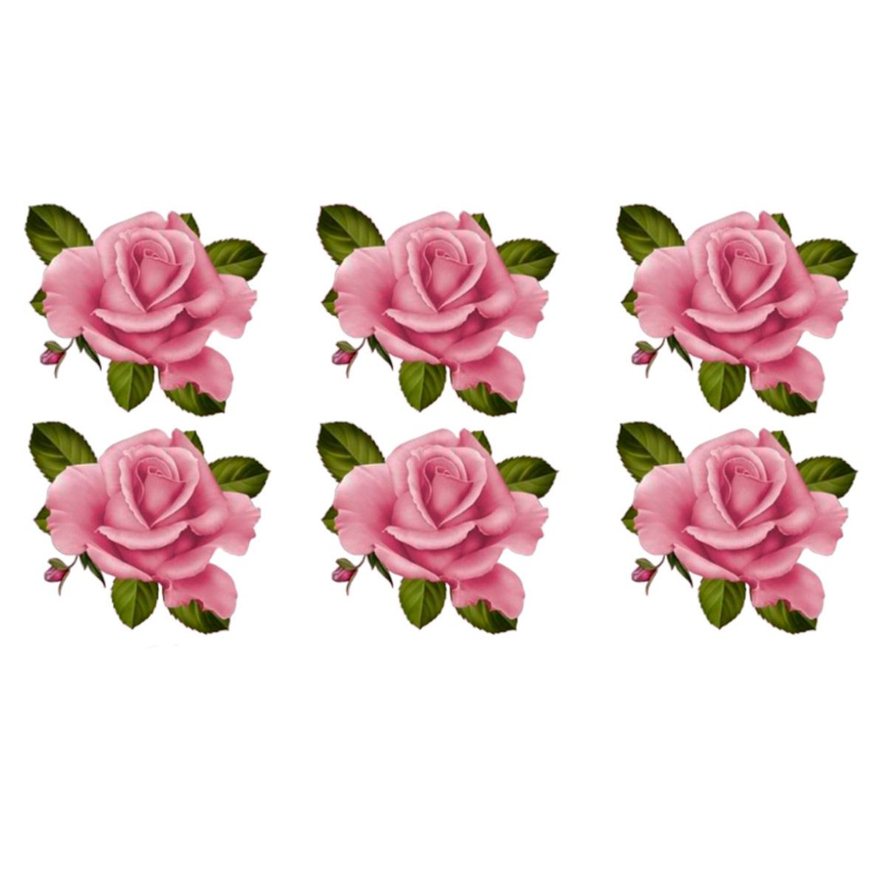Вафельные цветочки Роза Чайная 5,5 см (6 шт) #1