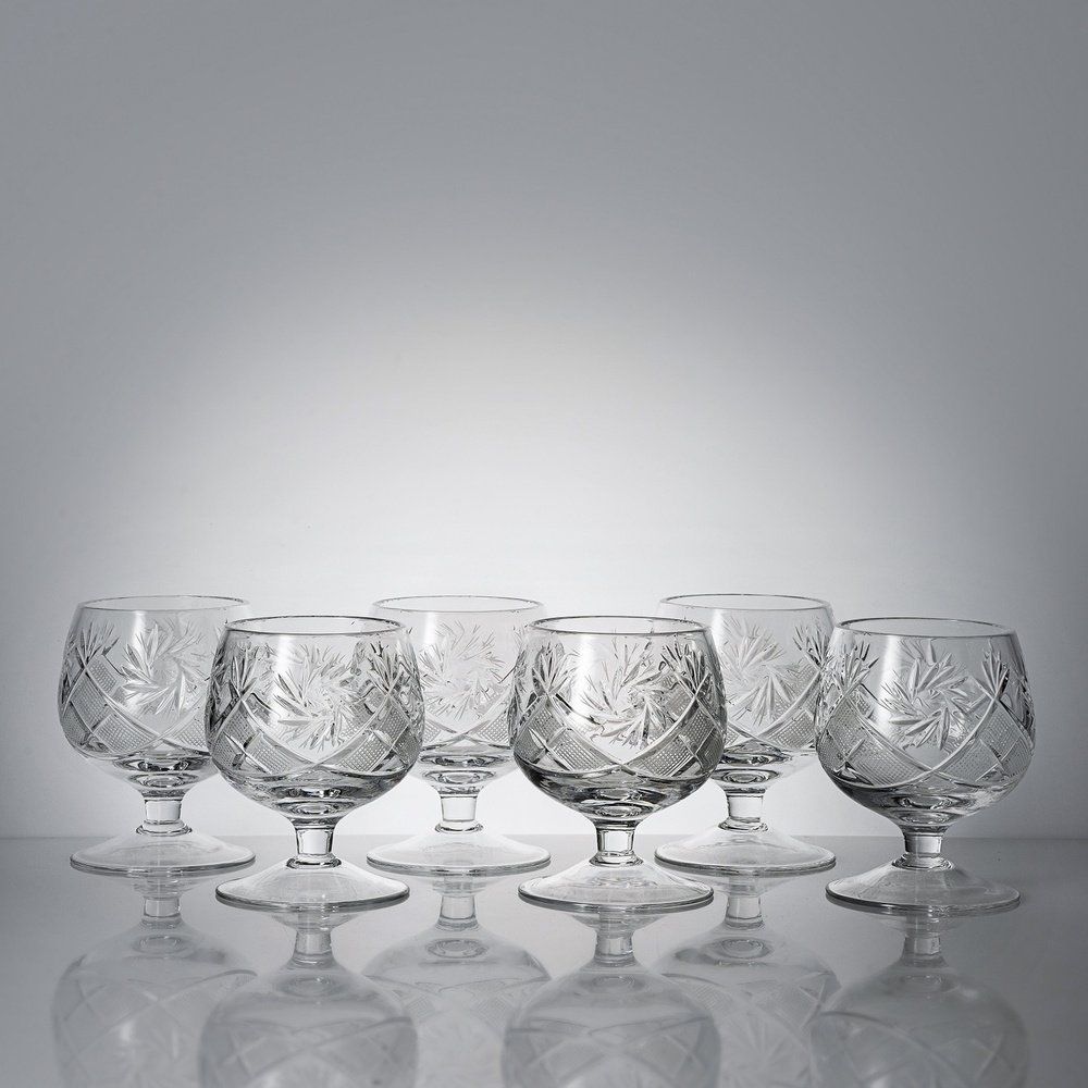 Хрустальные бокалы для коньяка виски бренди 300 мл. набор фужеров 6 шт. Неман 5290 1000/1  #1