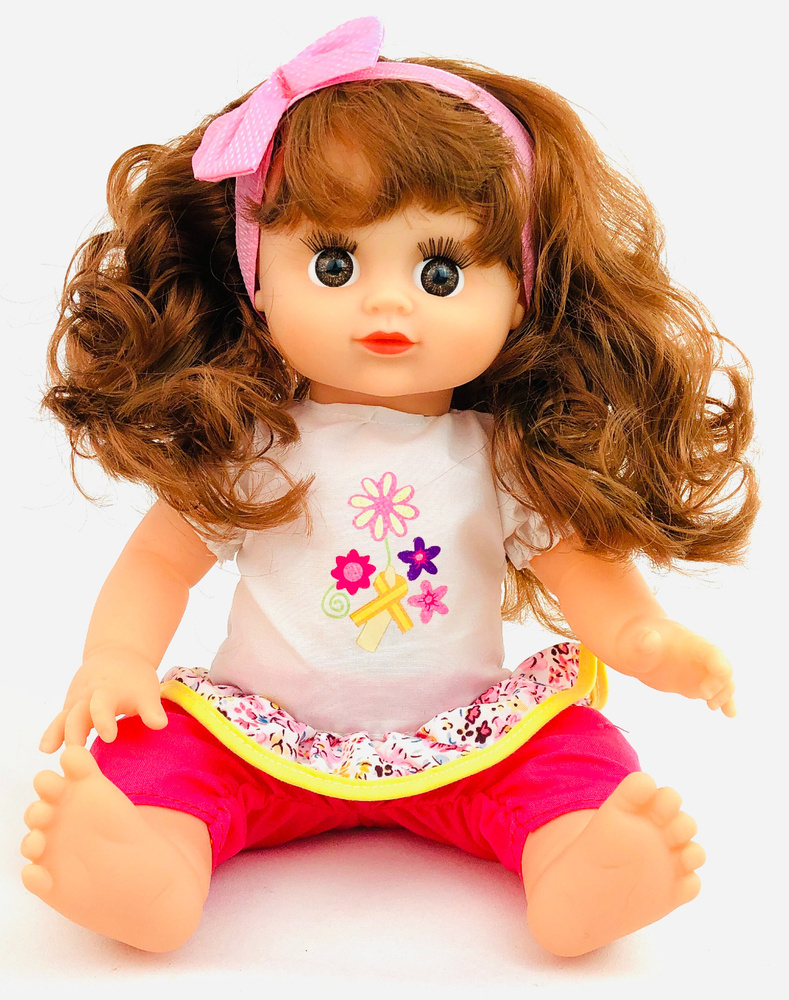 Интерактивная кукла Алина 5298, говорящая, поет песню про маму, в сумочке-рукзачке, 33 см  #1