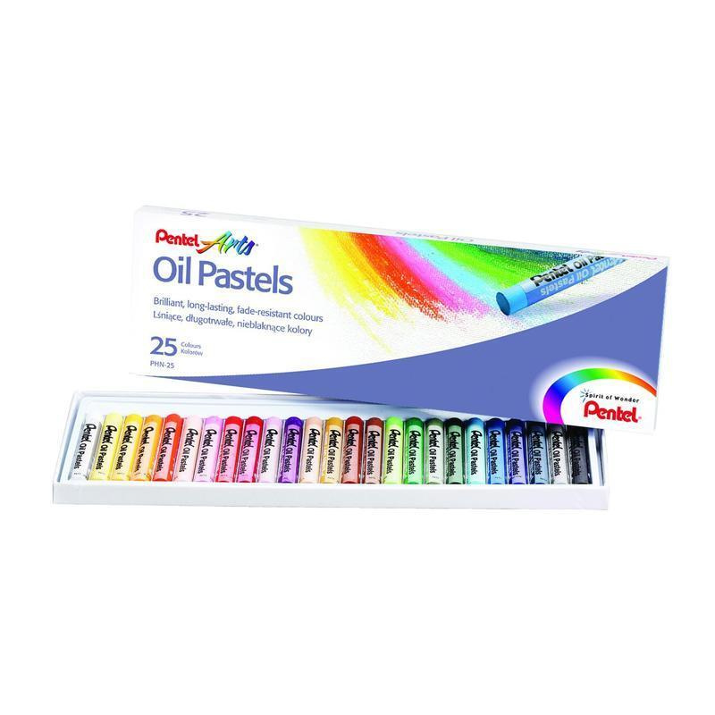 Пастель масляная 25 цветов Pentel Oil Pastels, круглая, картонная упаковка (PHN4-25)  #1