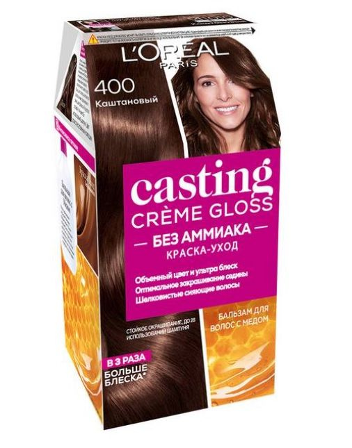 L'Oreal Paris Краска для волос Casting Creme Gloss 400 Каштановый #1