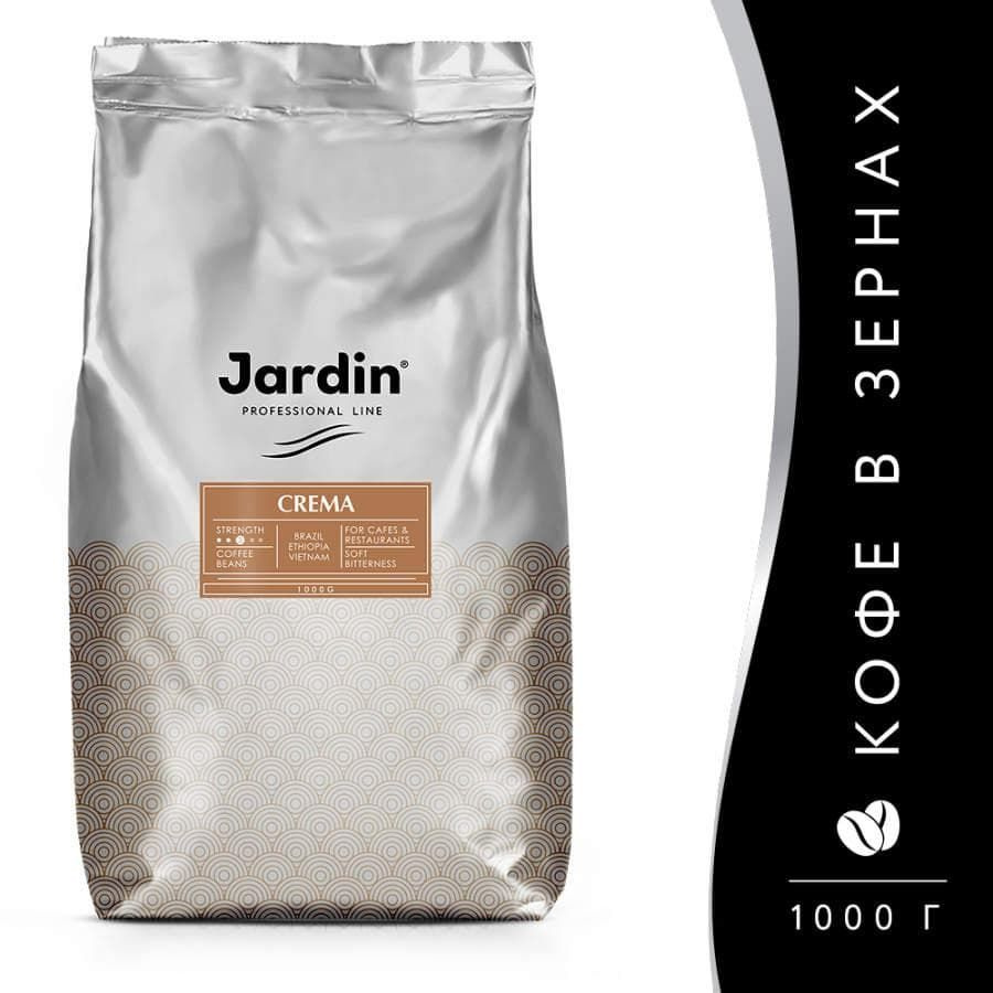 Кофе в зернах Jardin Crema 1 кг, Арабика/Робуста #1